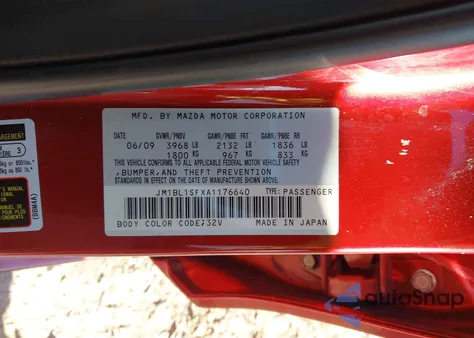 2010 Mazda Mazda3 I Touring из США, поврежденный, VIN JM1BL1SFXA1176640